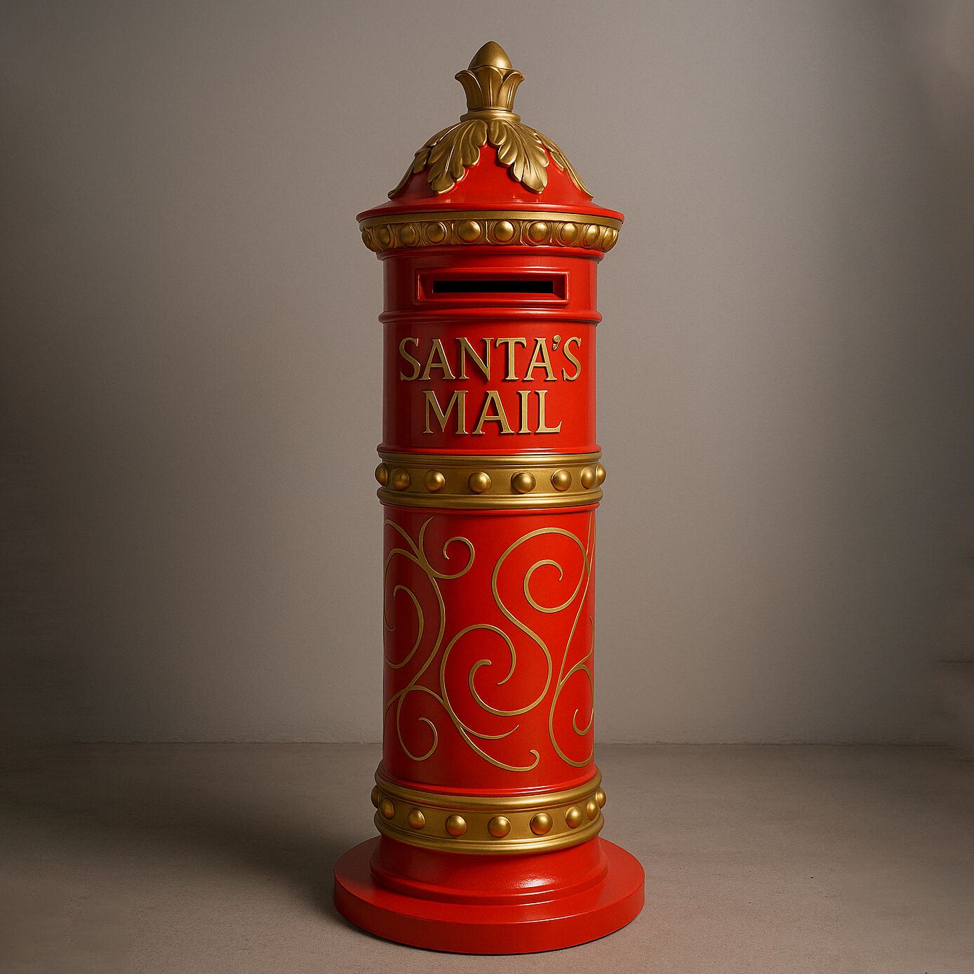 Cassetta cilindrica delle letterine di babbo natale Cassetta cilindrica delle letterine di babbo natale